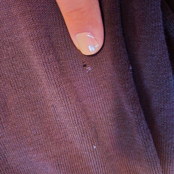 JEAN PAUL GAULTIER Pants Womens Small Blue Fuzzi Wide Leg Knit Stretch Pull On - Picture 7 of 11